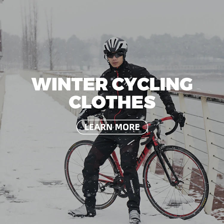 ROCKBROS Winter Fleece Cycling Bib Pants MTB Road Bike Long