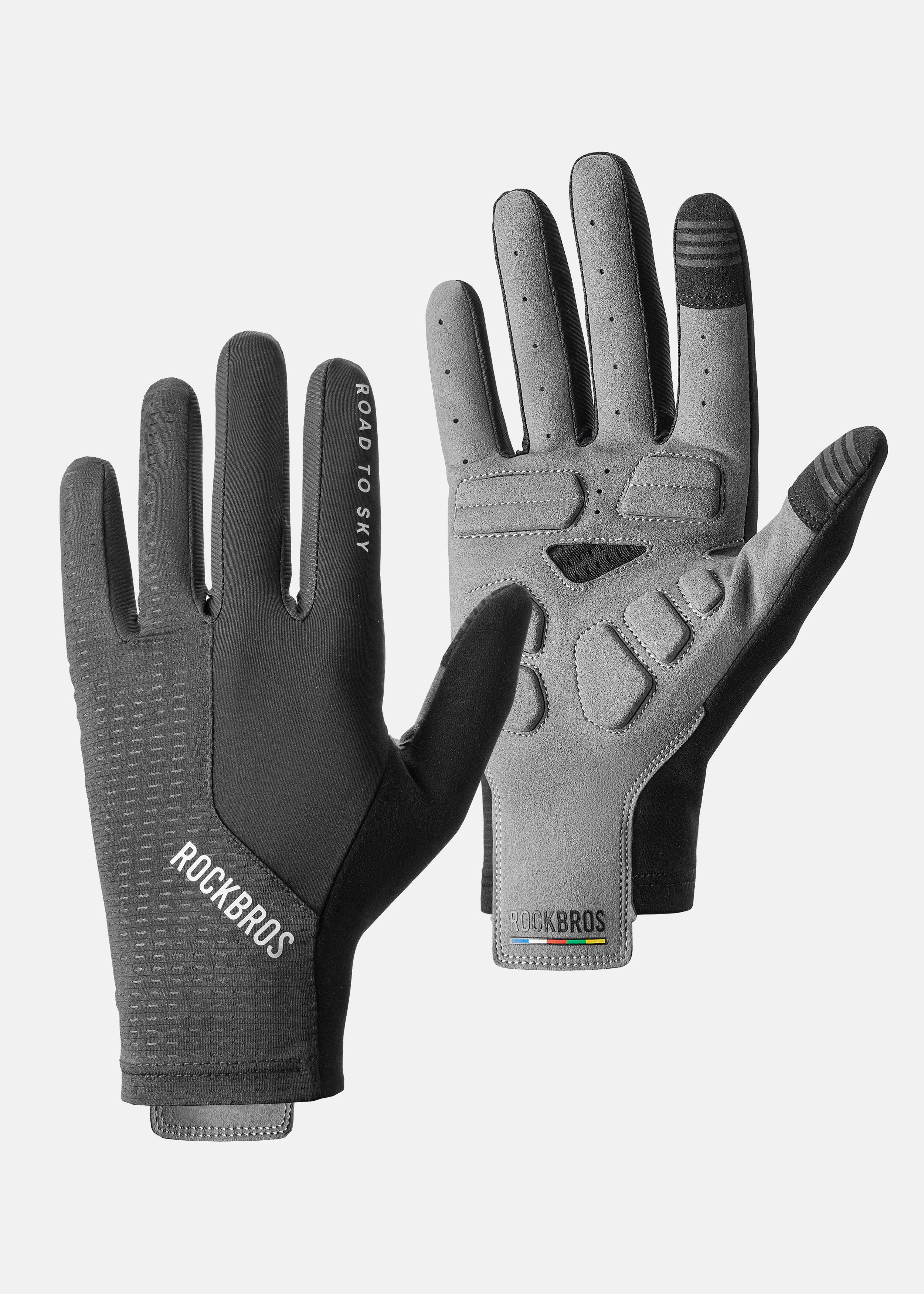 ROCKRBOS Road-to-Sky UV Protection Gloves #Color_Black