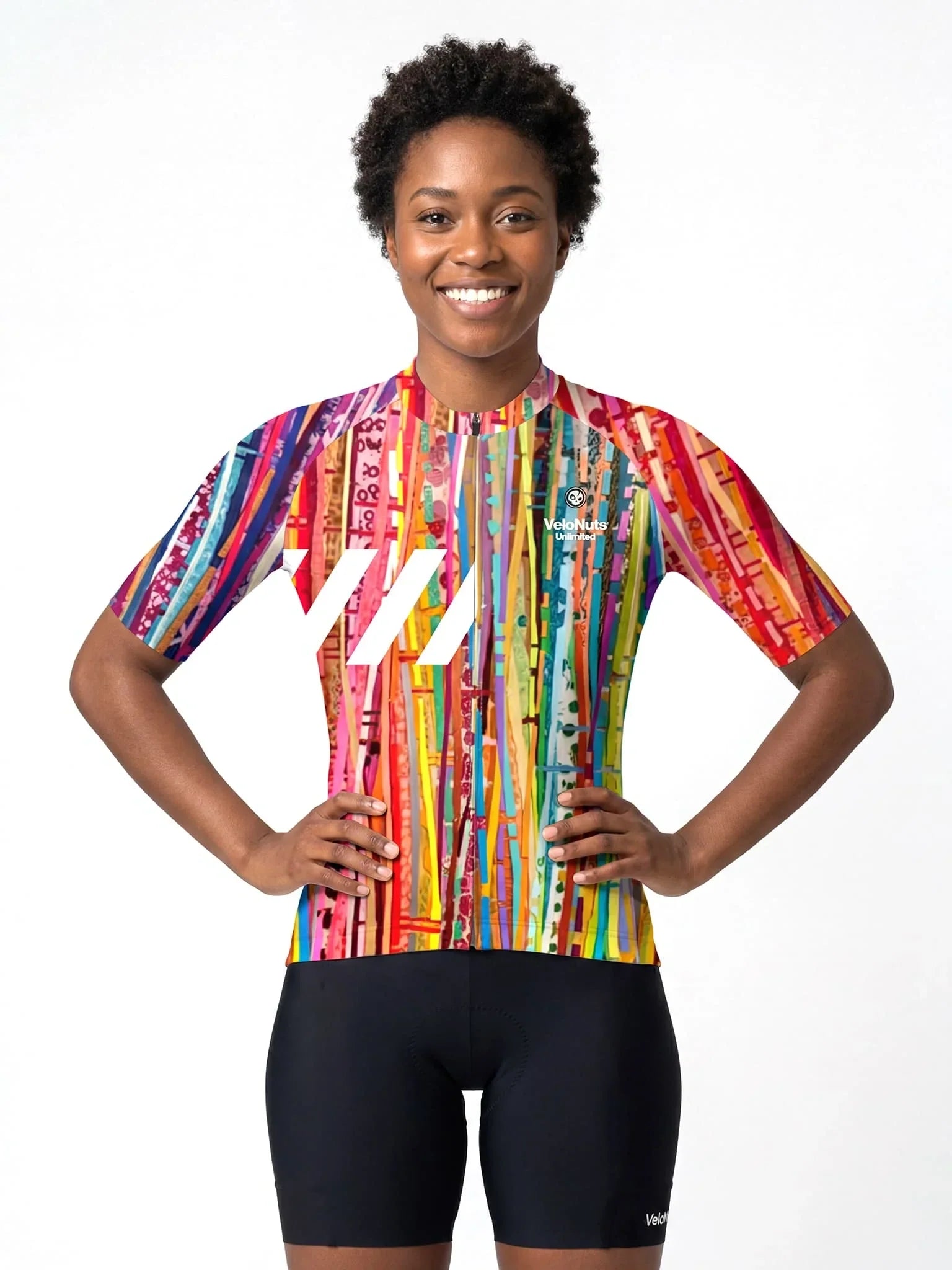 Women's Cycling Jersey Terrain Blocks#Type_Carnival Strata