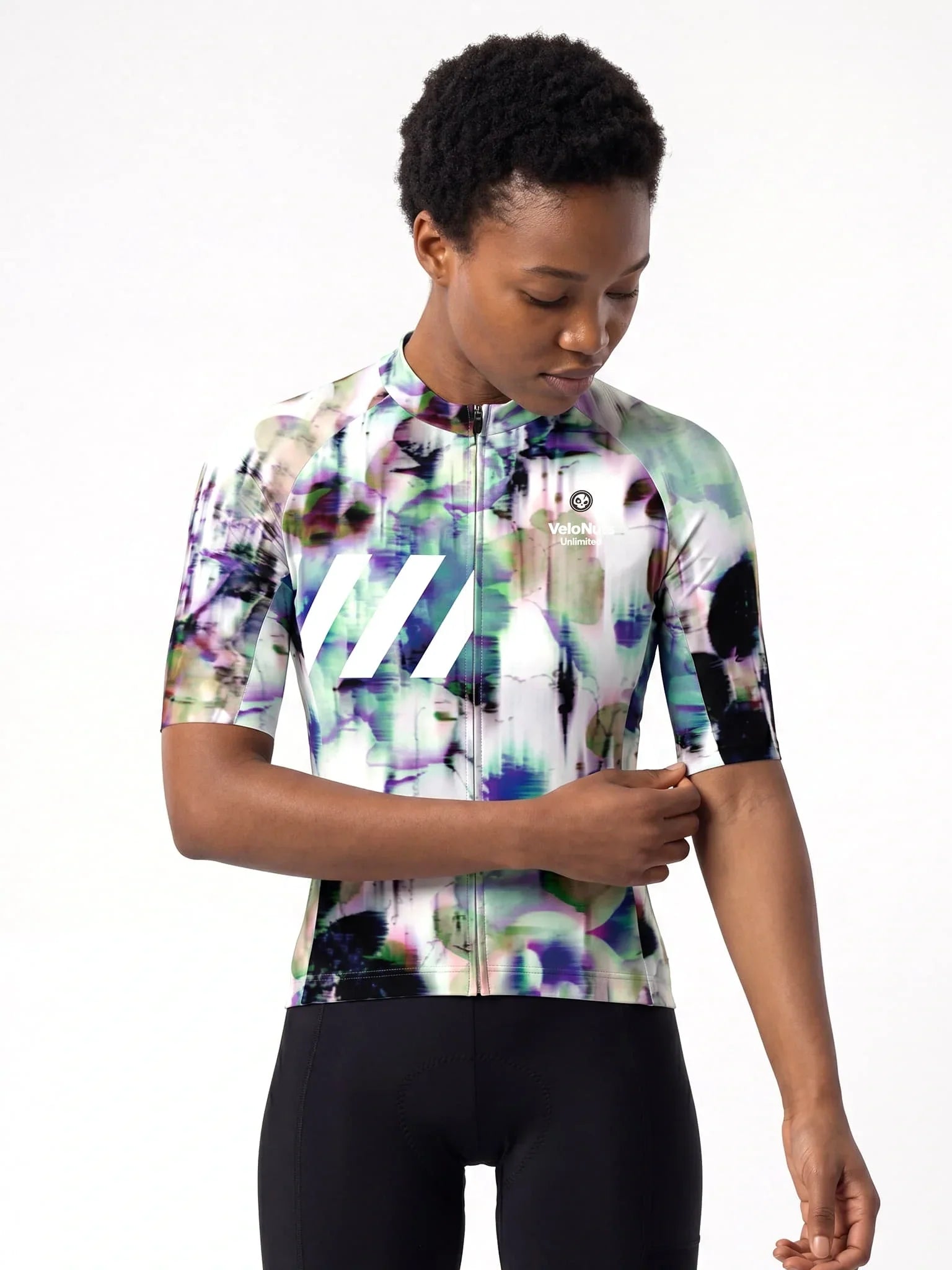 Women's Cycling Jersey Biolume Garden#Type_Glitch Bloom