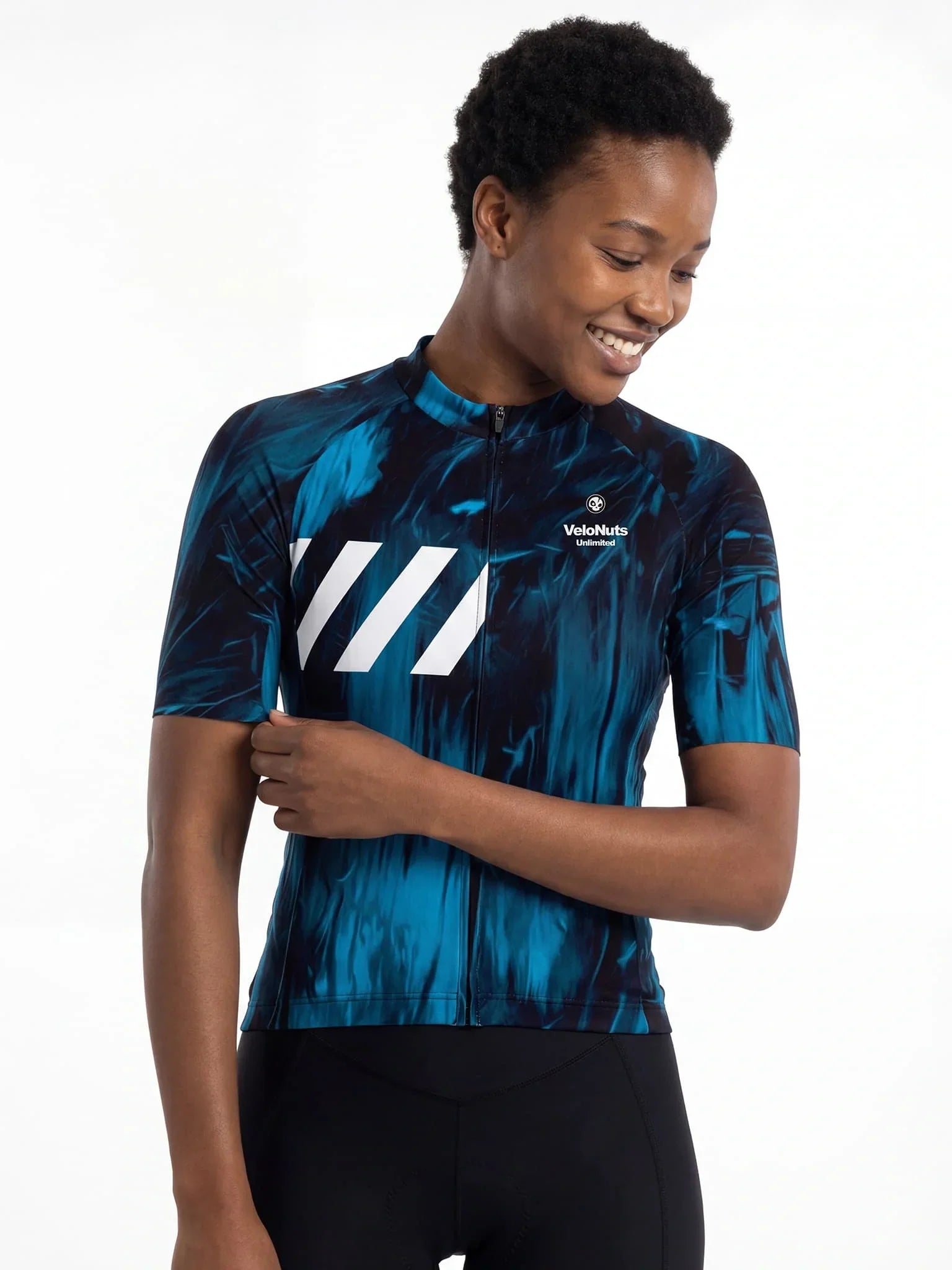 Women's Cycling Jersey Ink Burst#Type_Blue Phantom