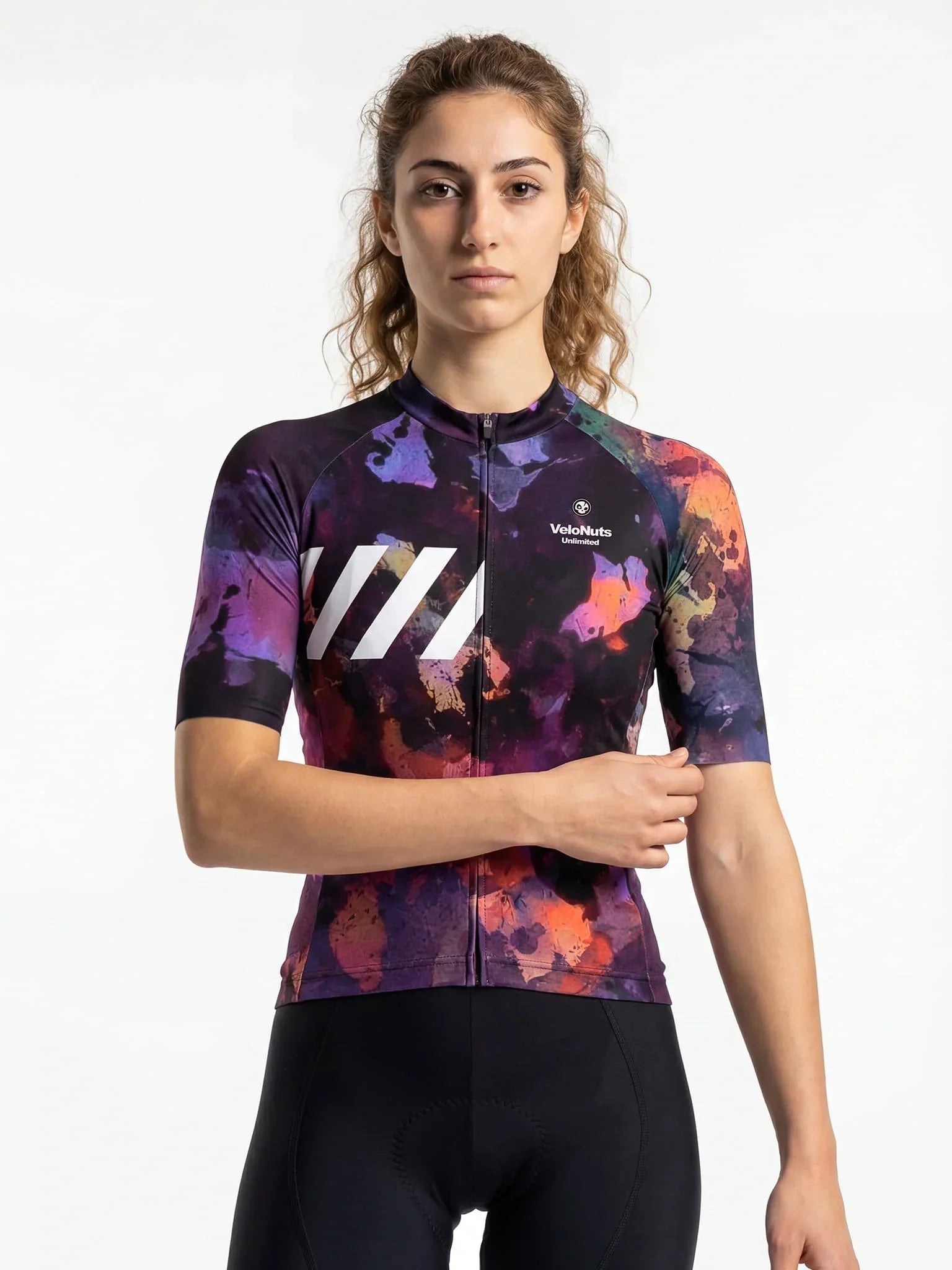Women's Cycling Jersey Wild Garden#Type_Midnight Petals