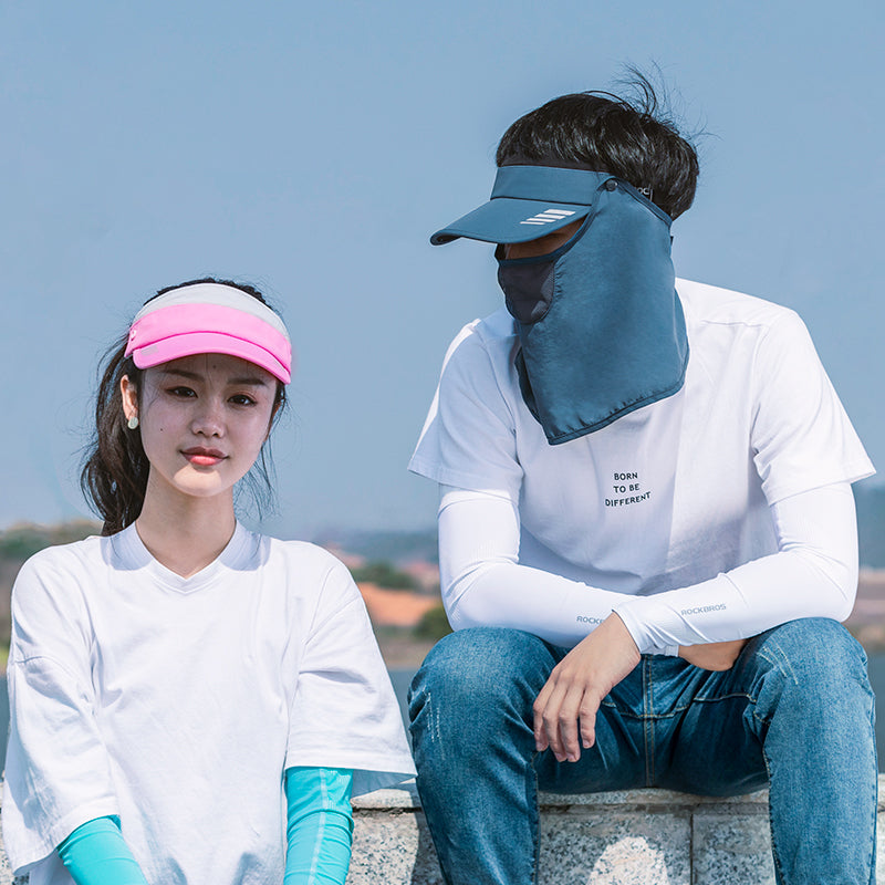 ROCKBROS Ice Silk Full Face Sunhat 360° Anti-UV Adjustable Hiking Fishing Cap