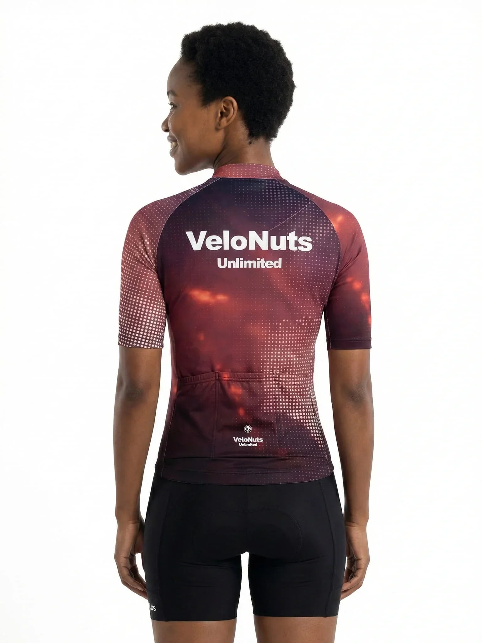 Women's Cycling Jersey Retro Signal#Type_Cosmic Halftone