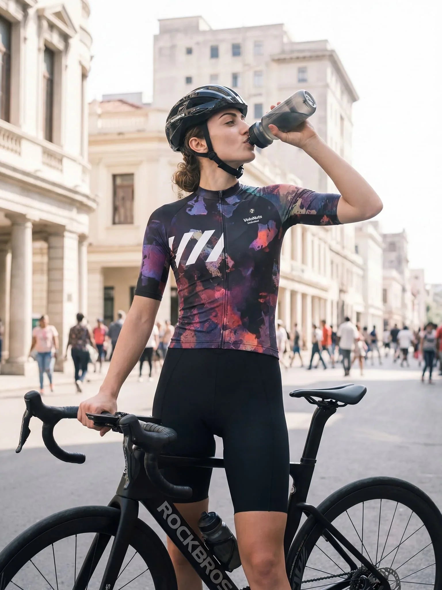 Women's Cycling Jersey Wild Garden#Type_Midnight Petals