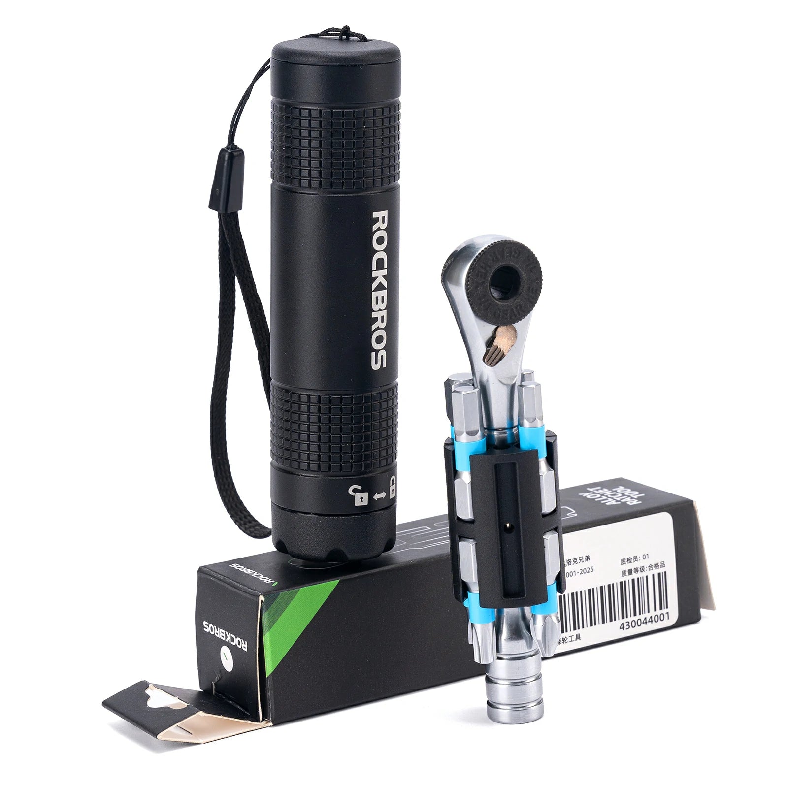 S2 Alloy 1/4" Drive Ratchet Handle 72-Tooth Compact Bike Repair Kit with 8 Bits