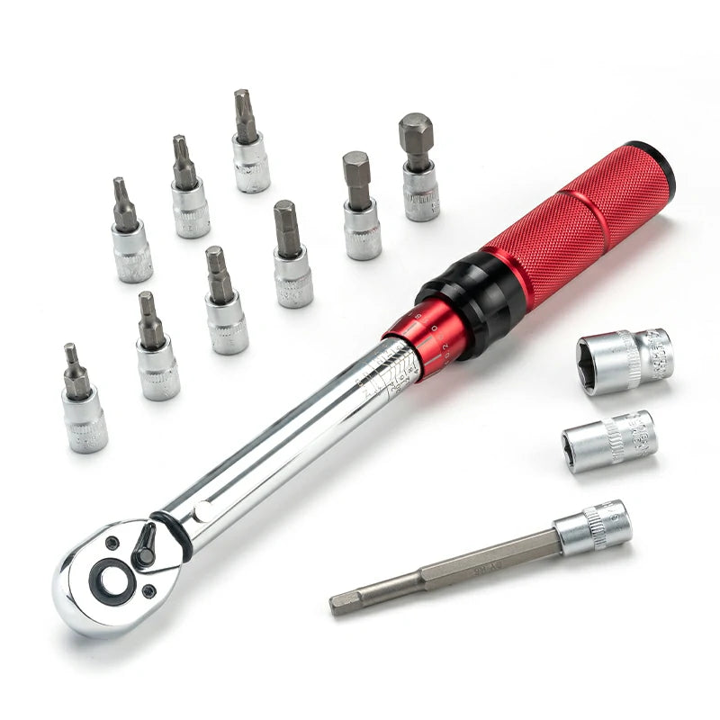 Torque Meter 28冊セット ROCKBROS 1/4 Torque 2–24Nm Micrometer Click Torque Wrench, 72-Tooth Ge
