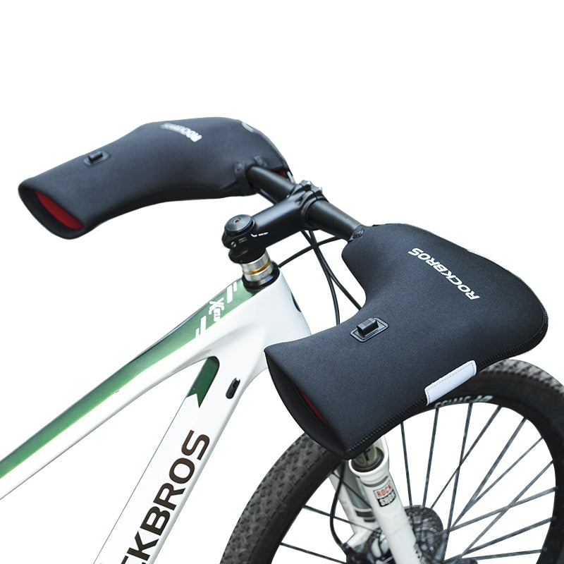 ROCKBROS USB Charging Heated Winter Handlebar Mittens for Winter Cycling