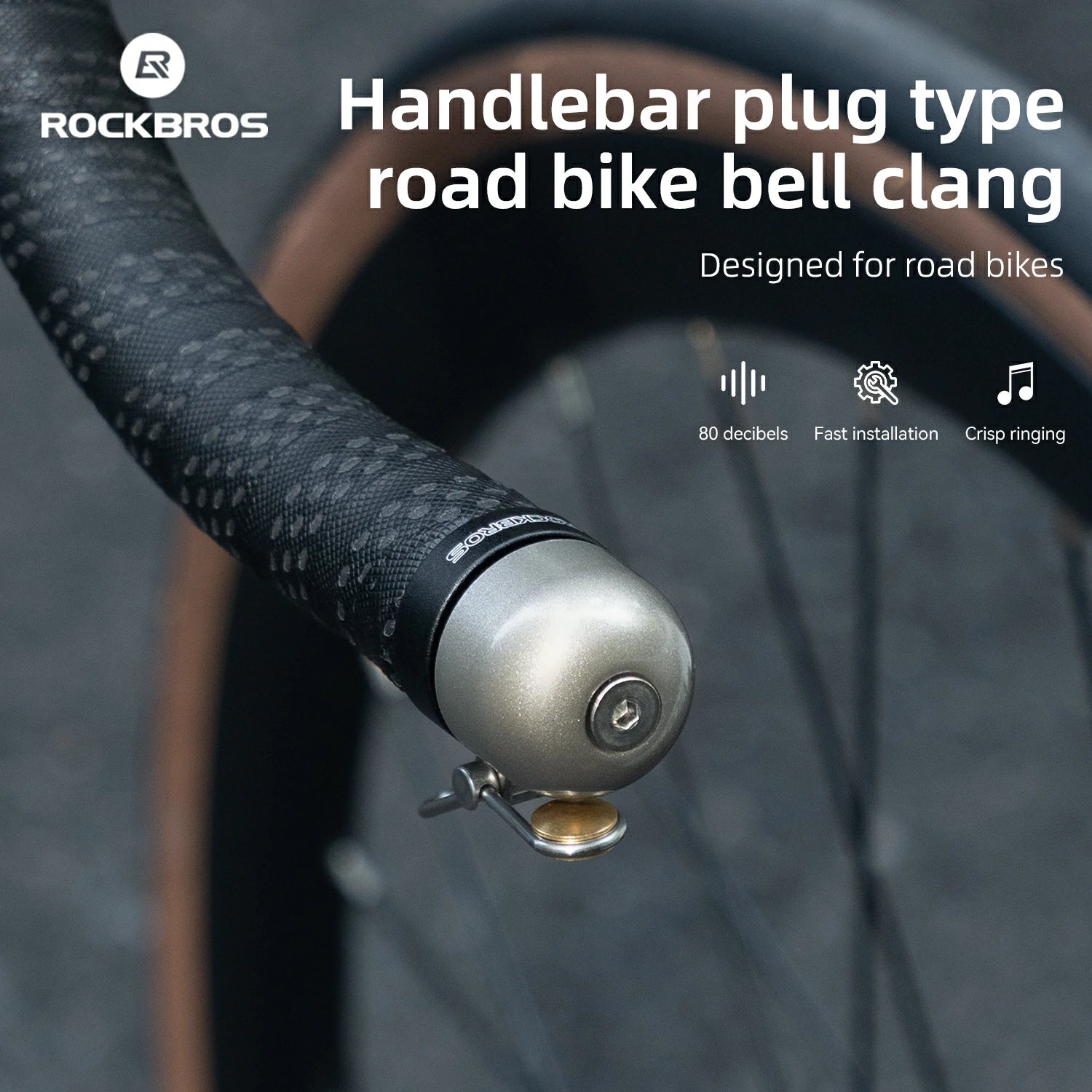 ROCKBROS Handlebar Plug-Type Road Bike Bell