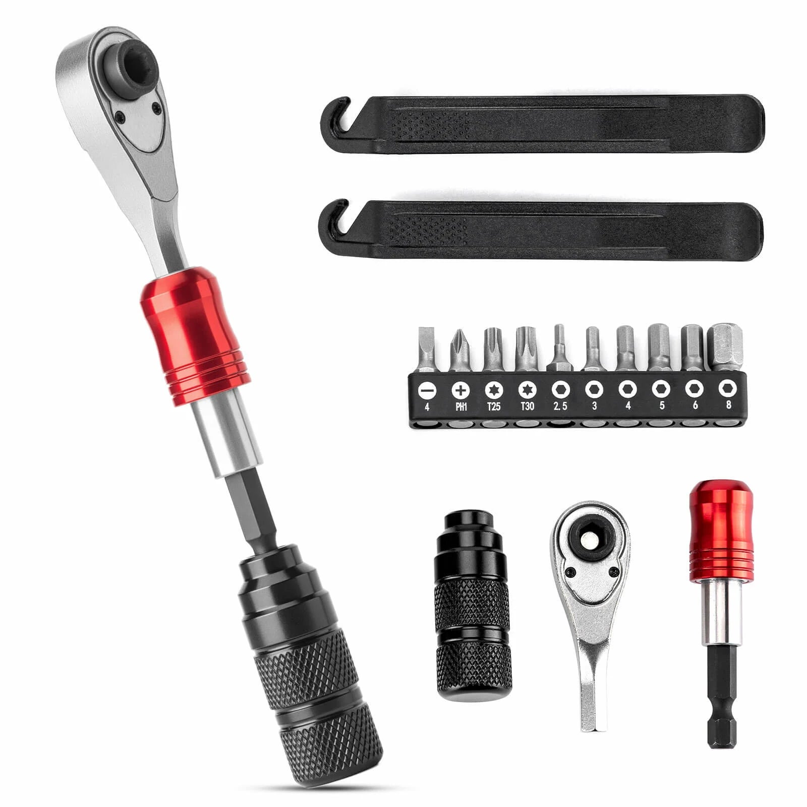 ROCKBROS 1/4-Inch Ratchet Socket Wrench Set 2.5-8mm Allen Hex Torx Sockets for Road Mountain Bike Maintenance