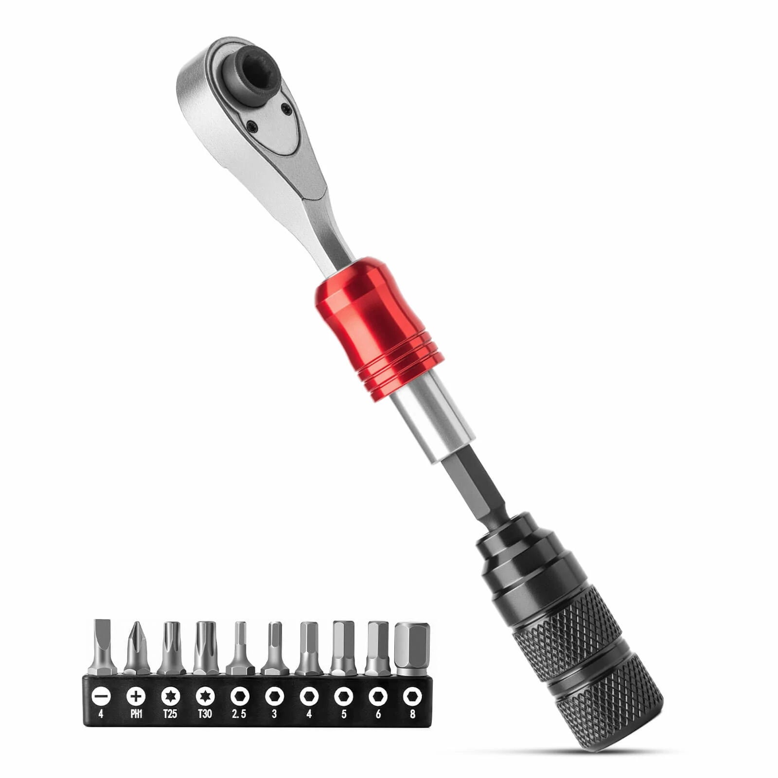ROCKBROS 1/4-Inch Ratchet Socket Wrench Set 2.5-8mm Allen Hex Torx Sockets for Road Mountain Bike Maintenance