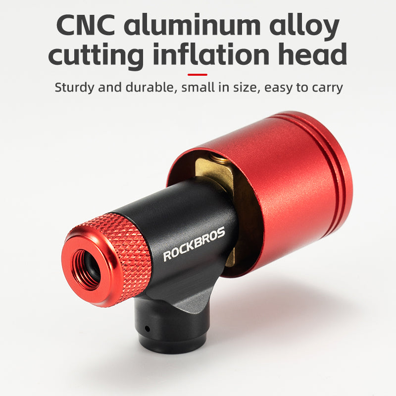 ROCKBROS CO2 Inflator for Bike Tires with 160 PSI Barometer - ROCKBROS