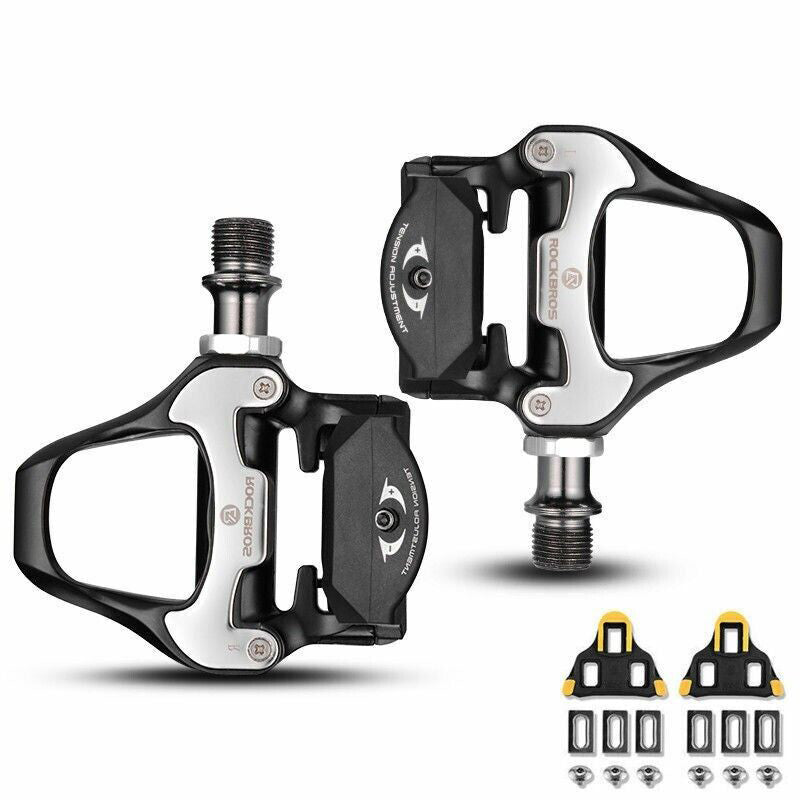 Self-Lock Road Bike Pedals with Shimano SPD-SL/Look KEO Cleat System (