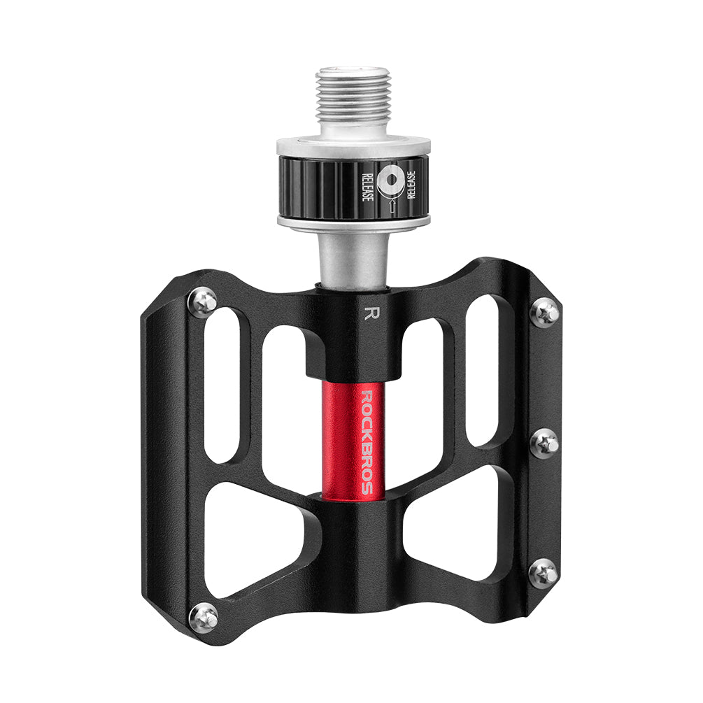 ROCKBROS CNC Aluminum Folding Bike Pedals, Quick Release, 9/16