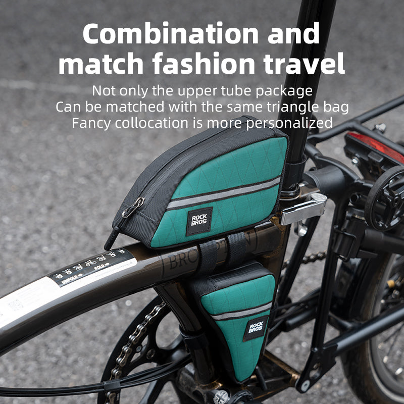 ROCKBROS Bicycle Top Tube Bag Bike Front Frame Bag Waterproof Nylon Pouch Pack 0.9L