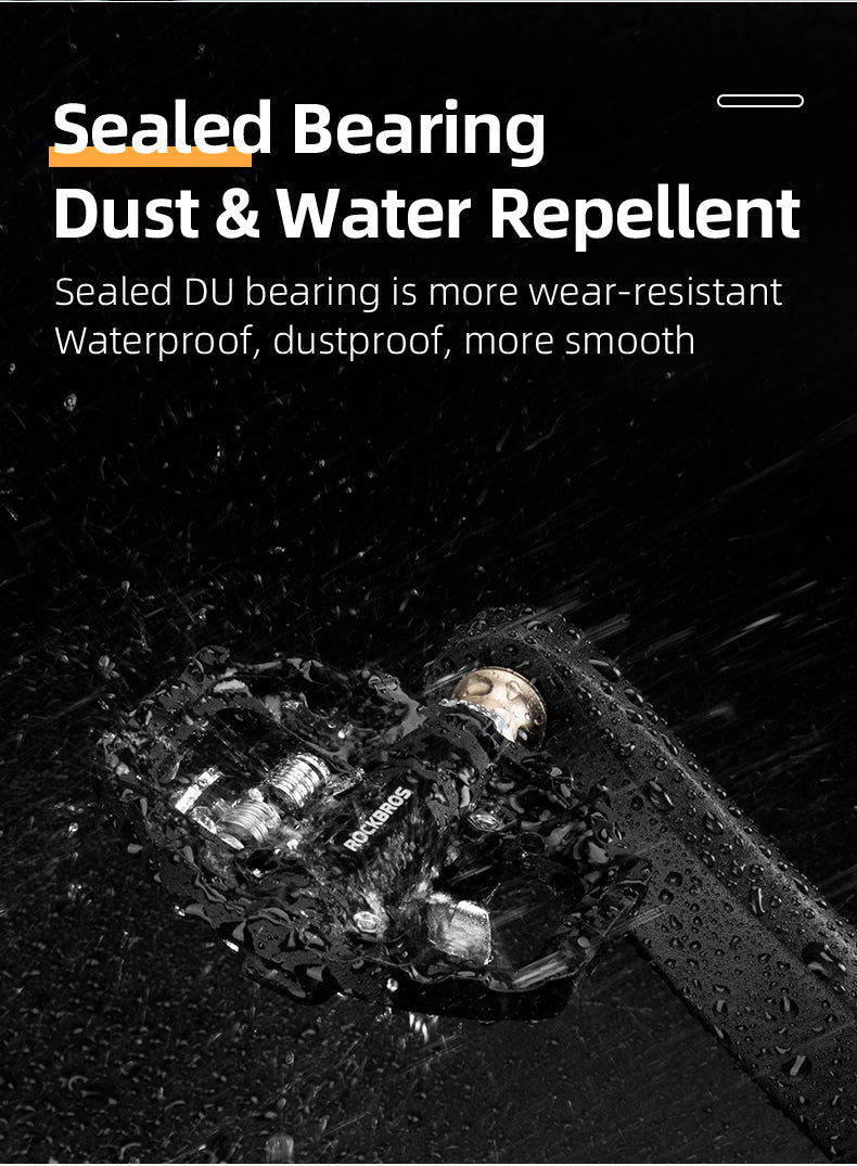 ROCKBROS SPD Dual-Purpose Bike Pedals - Compatible with Shimano MTB/Road - ROCKBROSUSA