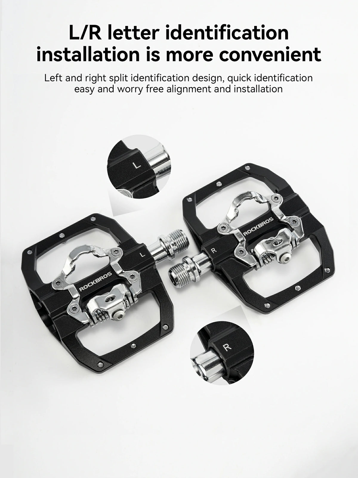 Dual‑Function Bike Pedals, SPD Compatible Flat & Clipless Bicycle Pedals for Mountain Road Bikes