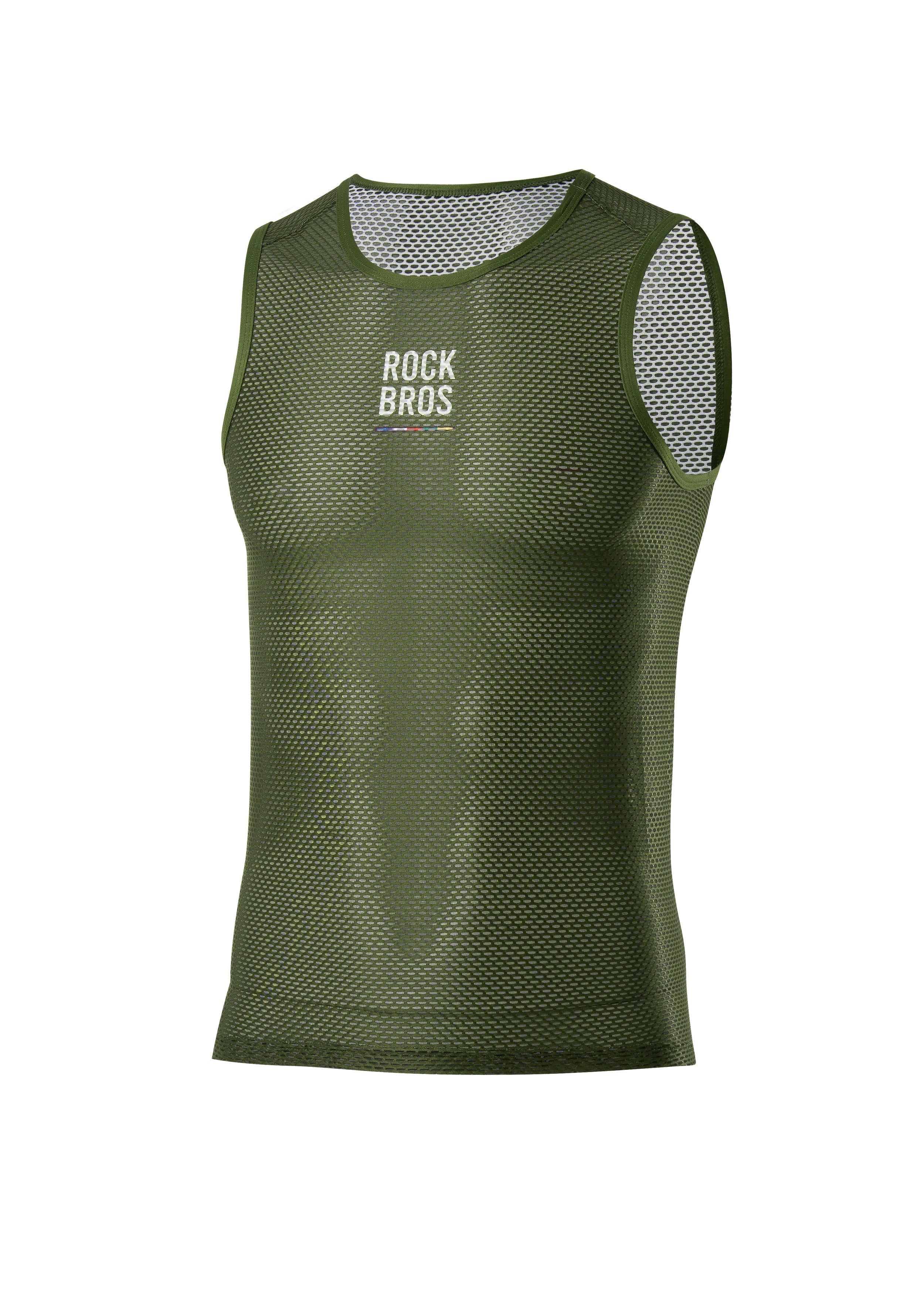 ROCKBROS Road-to-Sky Cycling Sleeveless Base Layer #Color_Army Green
