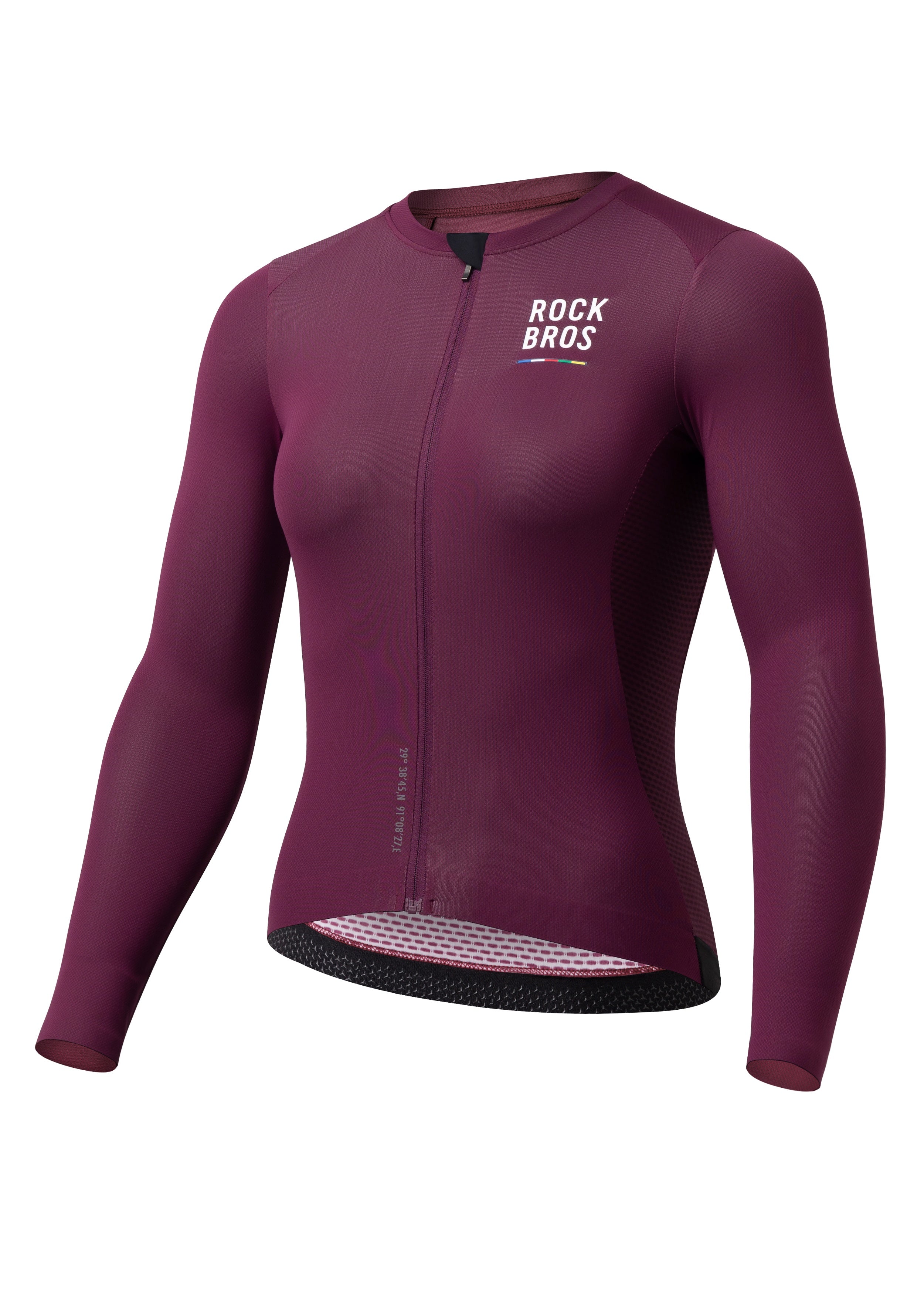 ROCKBROS Road-to-Sky Women's Cycling Long-Sleeved Jersey #Color_Deep Purple