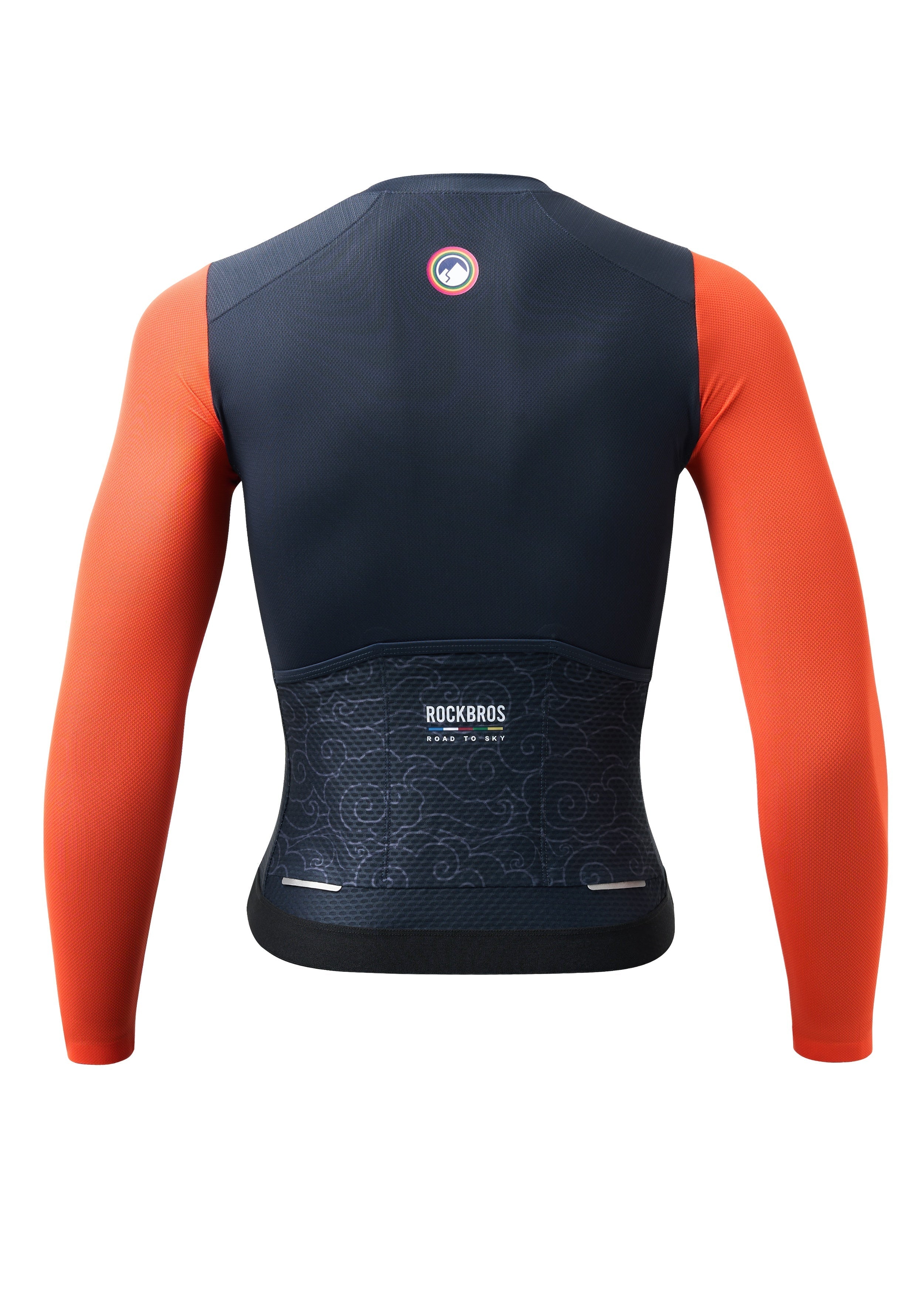 ROCKBROS Road-to-Sky Women's Cycling Long-Sleeved Jersey #Color_Navy Blue