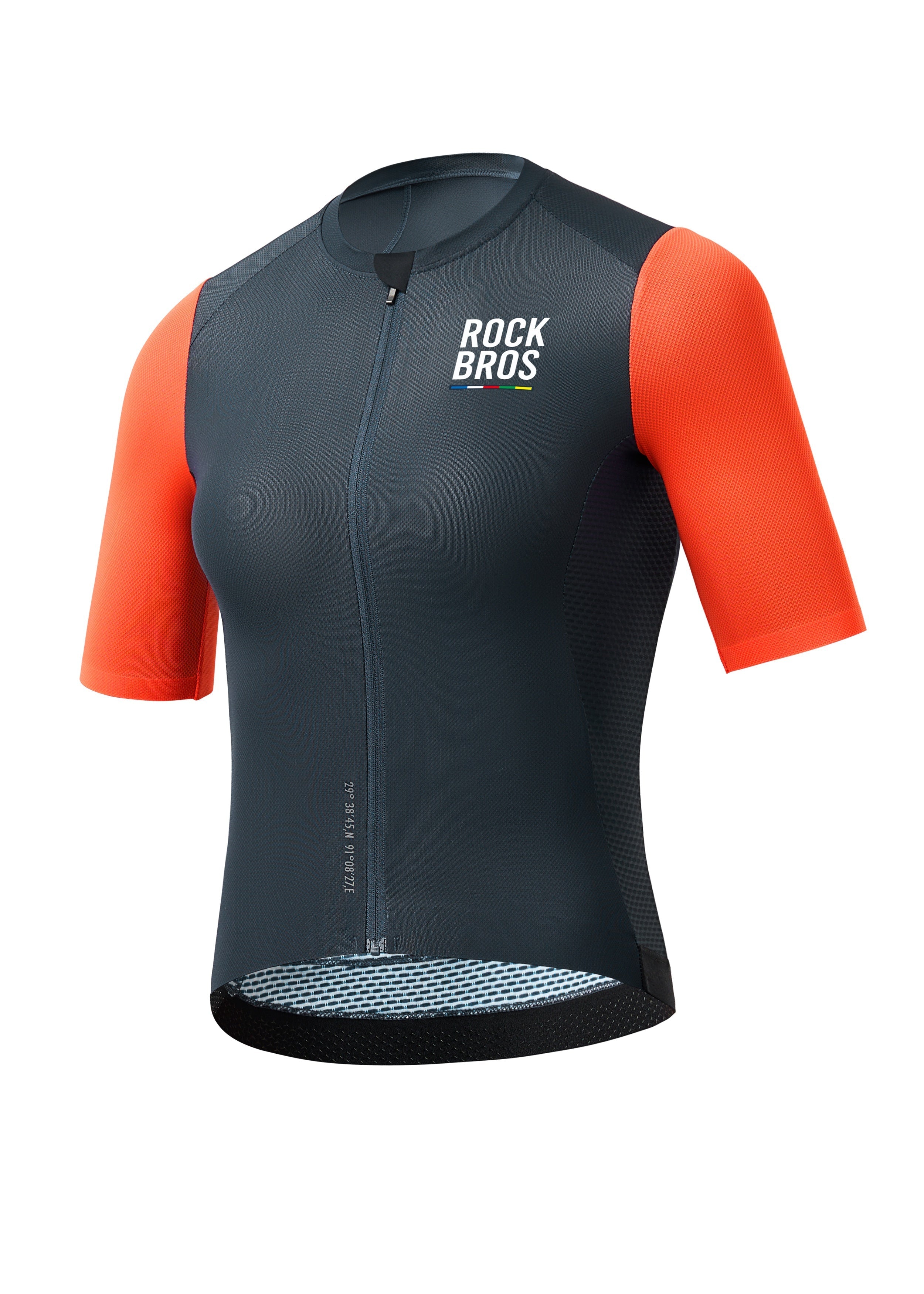 ROCKBROS Road-to-Sky Women's Cycling Short-Sleeved Jersey #Color_Navy Blue