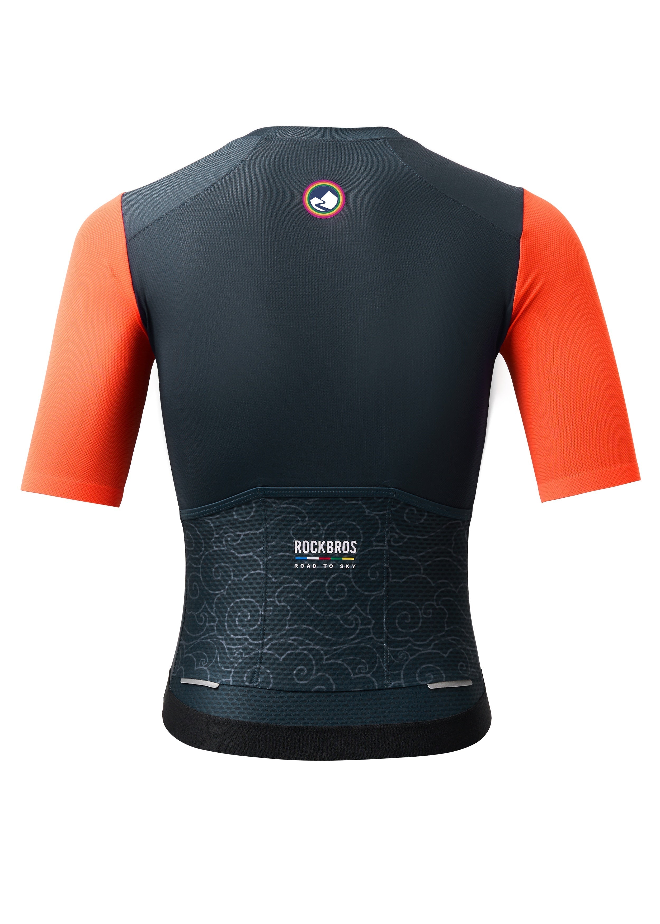 ROCKBROS Road-to-Sky Women's Cycling Short-Sleeved Jersey #Color_Navy Blue