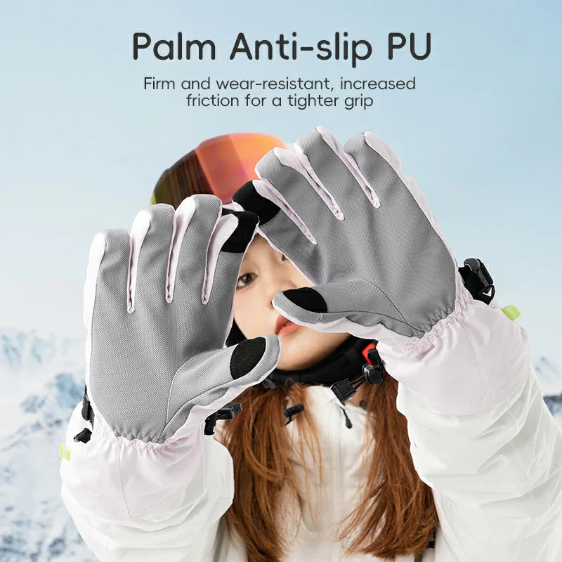 Qunature Ski Gloves Multi-Fabric, Touchscreen, Warmth Lock