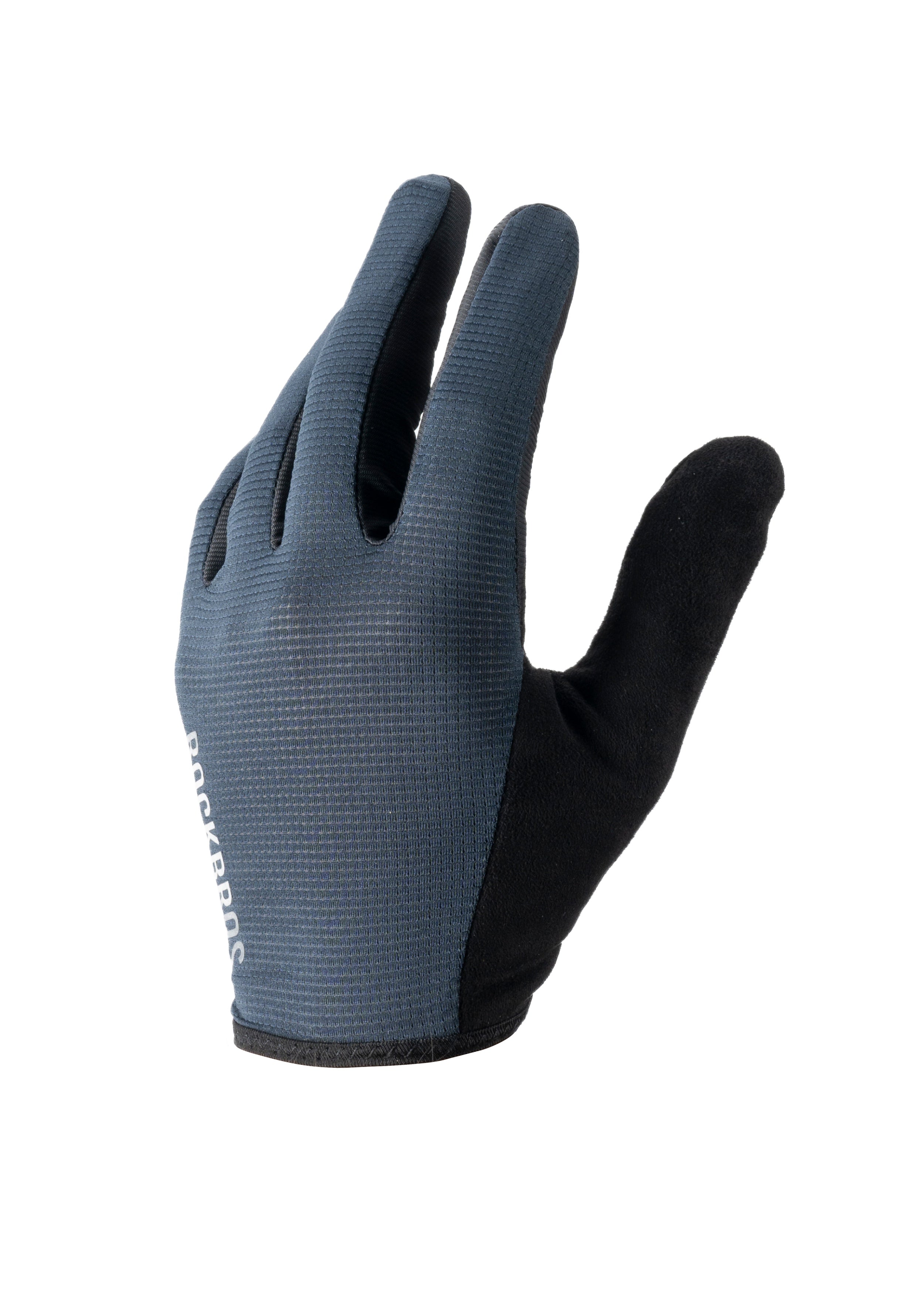 ROCKBROS Road-to-Sky Fine Sheepskin Full Finger Gloves #Color_Navy Blue