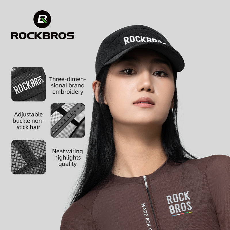Gorra de ciclismo transpirable ROCKBROS con malla y protección UV para verano