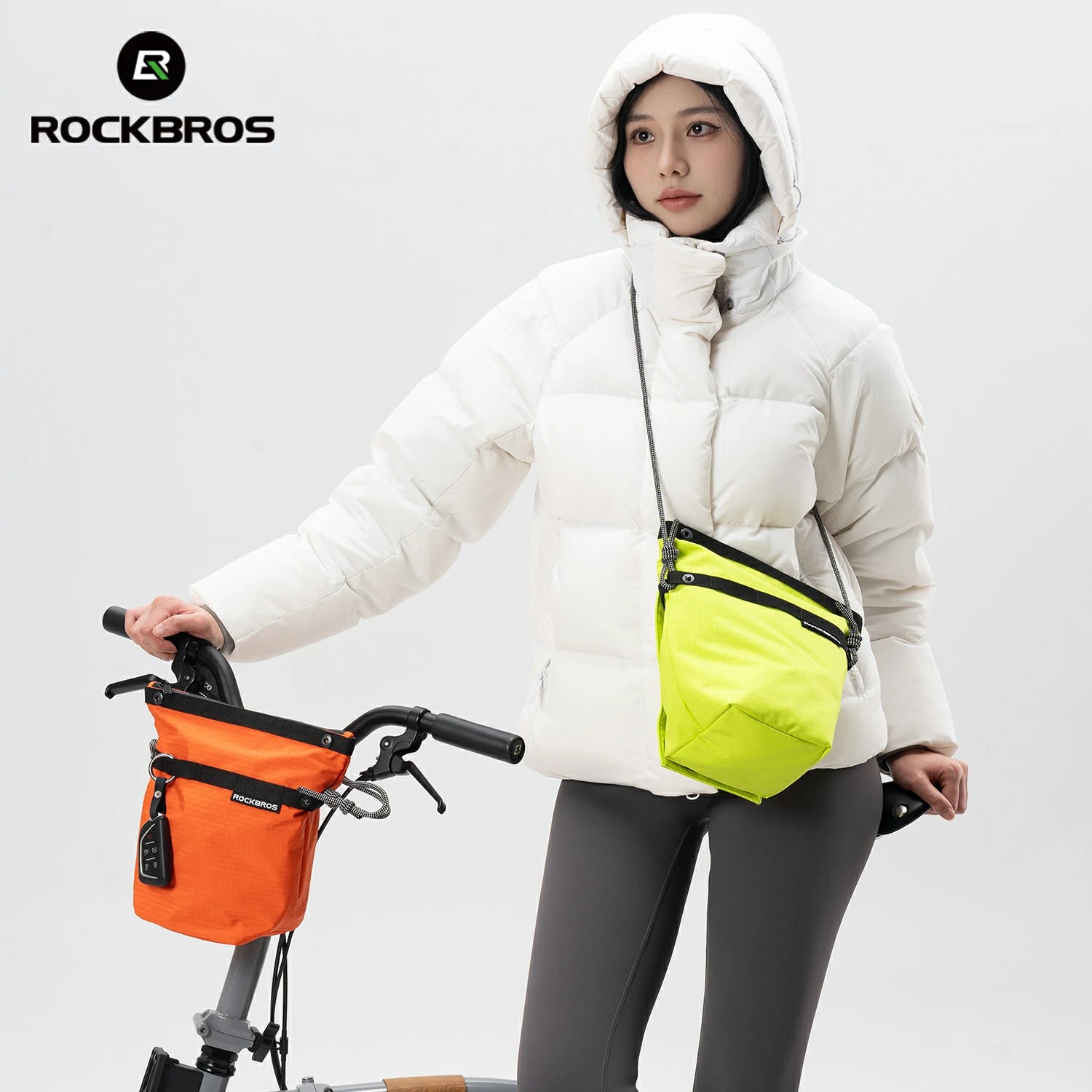 Convertible Bike Front Bag – Expandable Nylon Handlebar Crossbody Bag