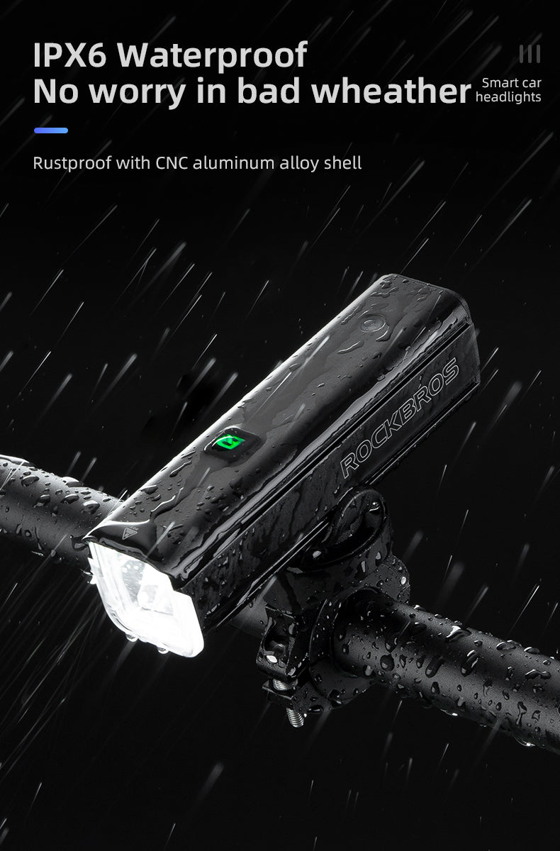 ROCKBROS Smart Sensor Bike Headlight RHL1500 - ROCKBROSUSA