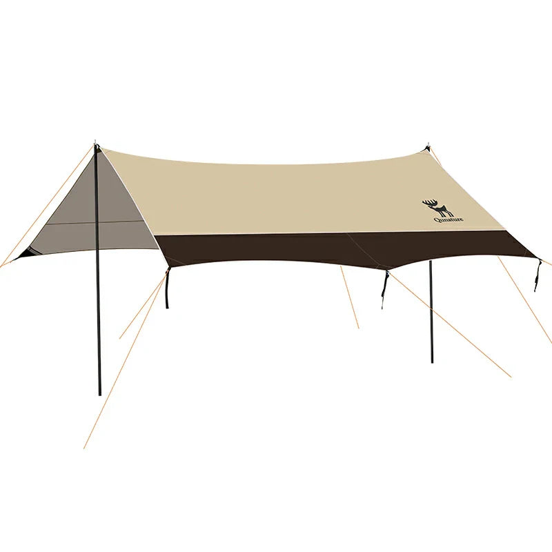 floor mat tent Qunature 3-in-1 Waterproof Canopy Floor Mat Raincoat UPF50+ for Camping Khaki