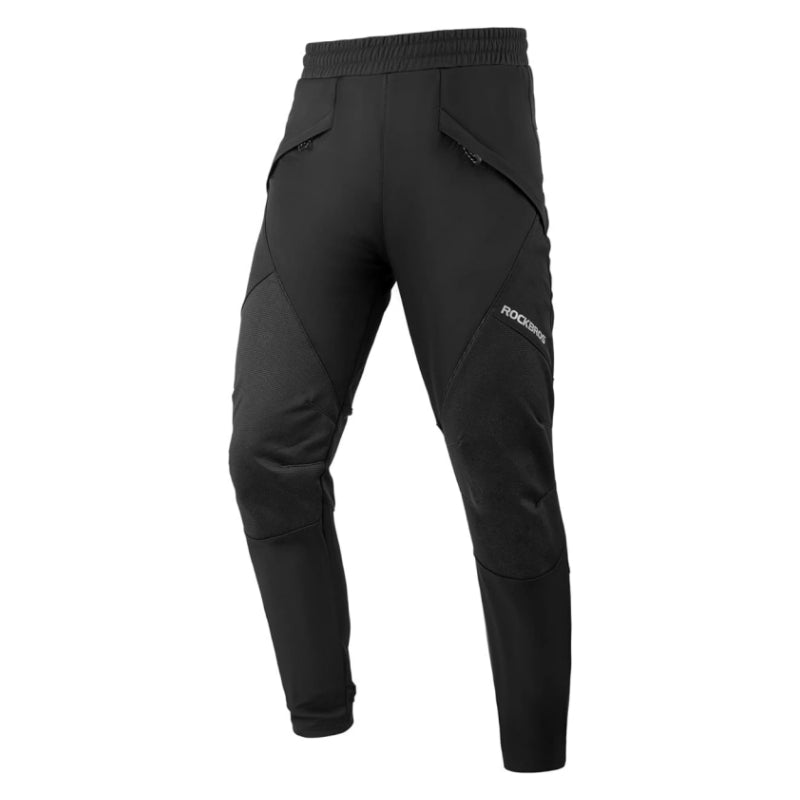 ROCKBROS Light Comfortable Cycling Pants Men Women Spring Summer Breathable  Hight Elasticity Sports Pants Reflective Trousers Color: RKCK0001, Size: M