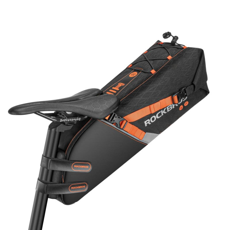ROCKBROS 10L Waterproof Bike Saddle Bag Large Capacity Easy Install - ROCKBROS