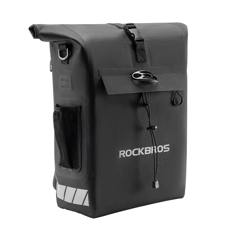 fahrradtasche 18l ROCKBROS Convertible Waterproof Bike Rack Bag 18L Adjustable Capacity Backpack Straps
