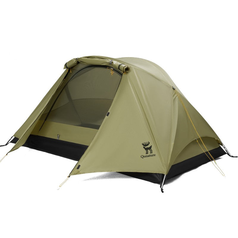 hillman 2 person tent Qunature Rainproof Tent Lightweight Aluminum Rods Easy Setup for Camping Olive green