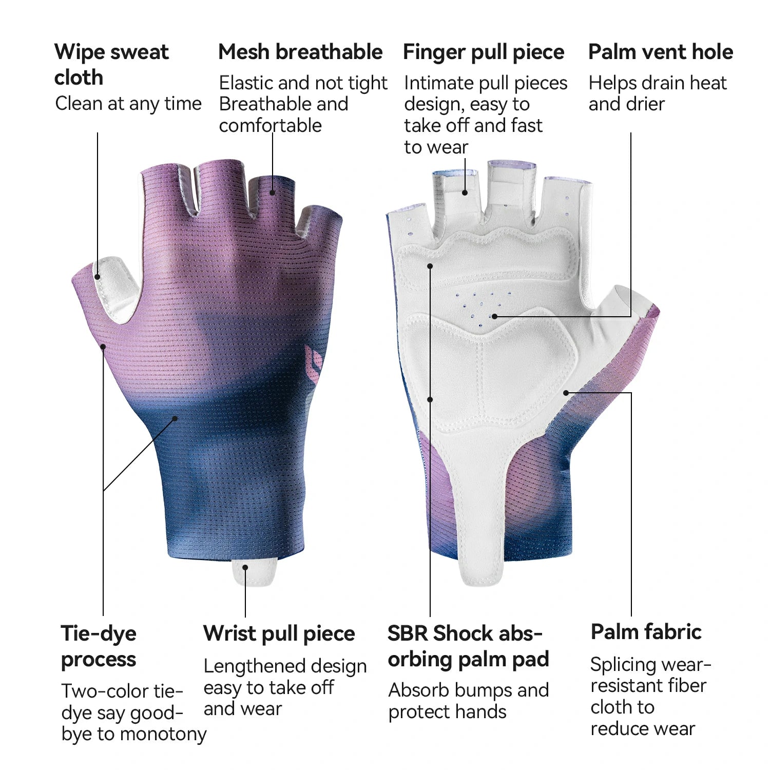 TVI ROCKBROS Women’s Half-Finger Fishing and Cycling Gloves