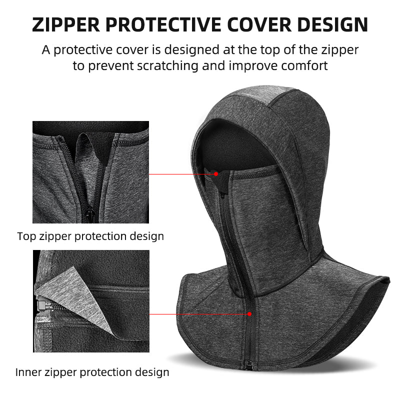 ROCKBROS Fleece-Lined Warmth Windproof Balaclava Ski Mask Reflective Logo