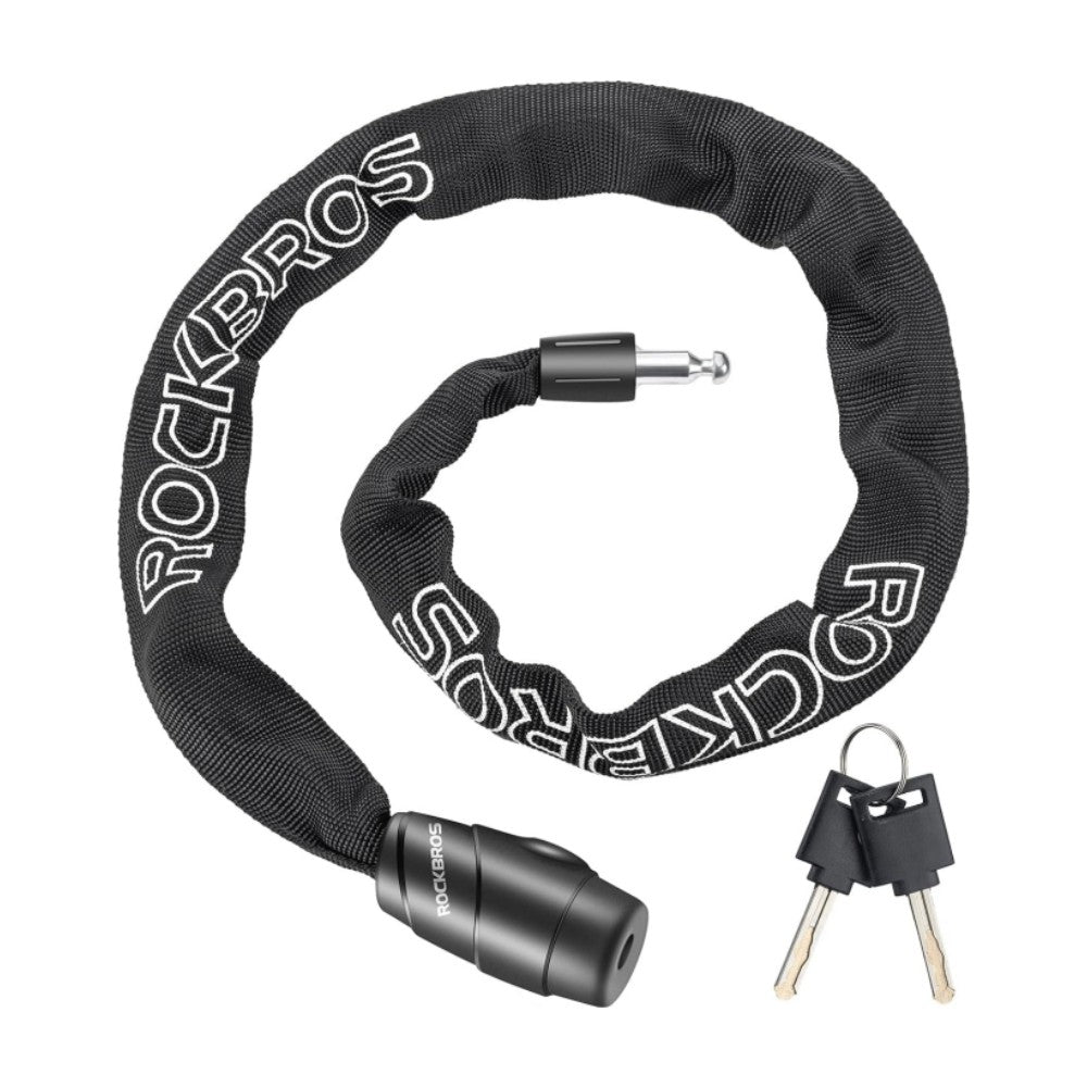 ROCKBROS Bike Lock Chain Bicycle Lock, Heavy Duty Anti Theft - ROCKBROS