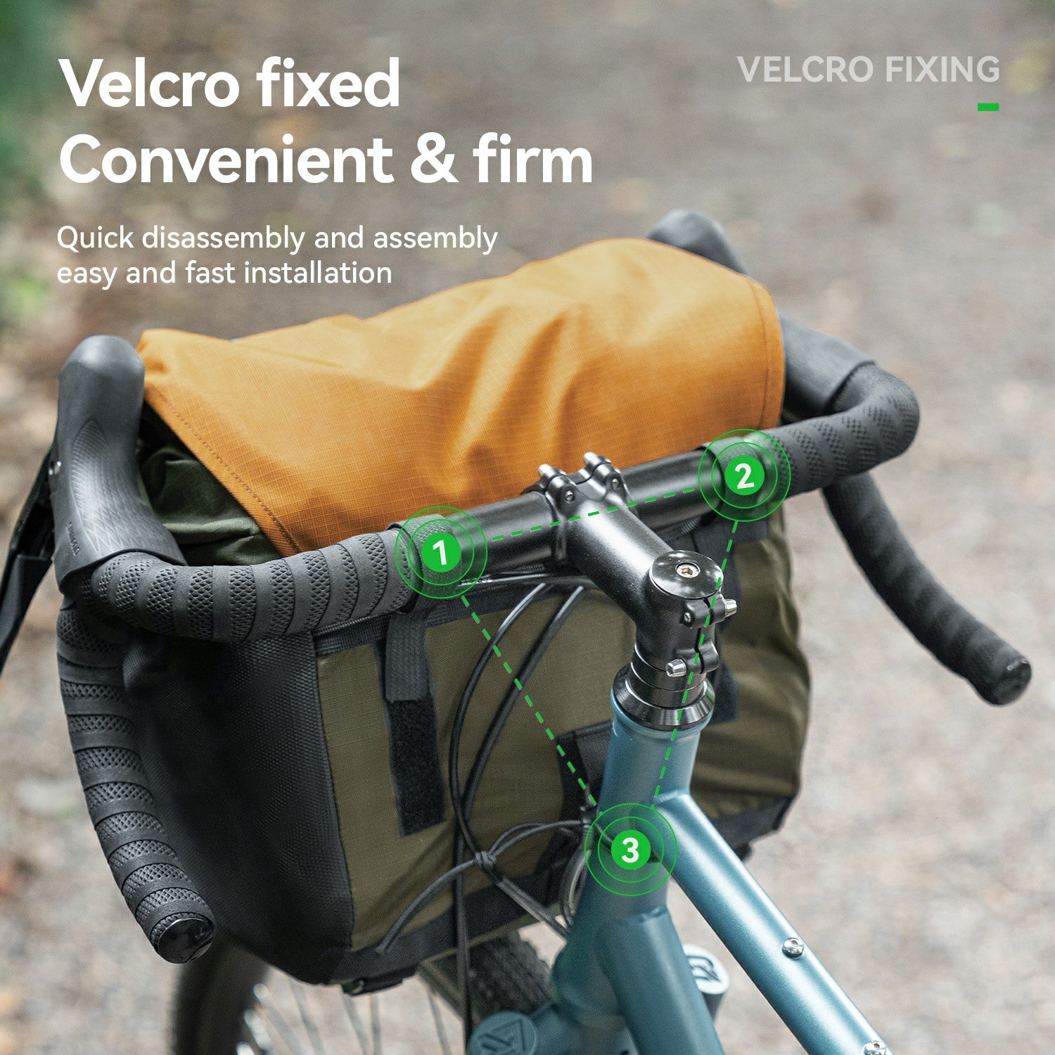 rockbros 24l waterproof bike bag suitable for road bike and gravel bike