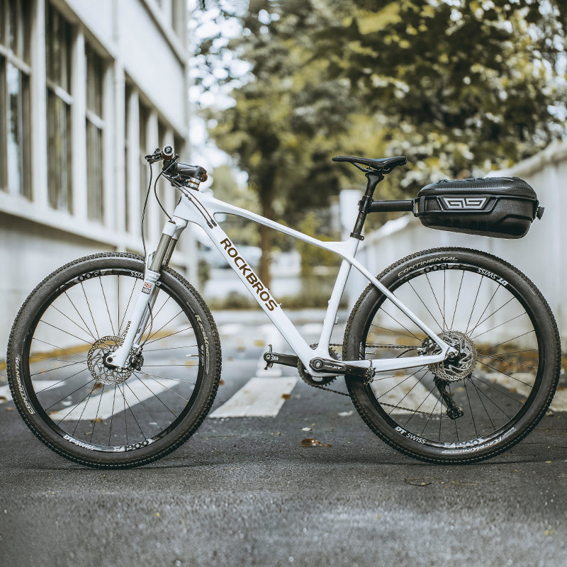 ROCKBROS 12L Hard Shell Rainproof MTB Road Bike Saddle Rear Rack Bag with Bike Cargo Rack