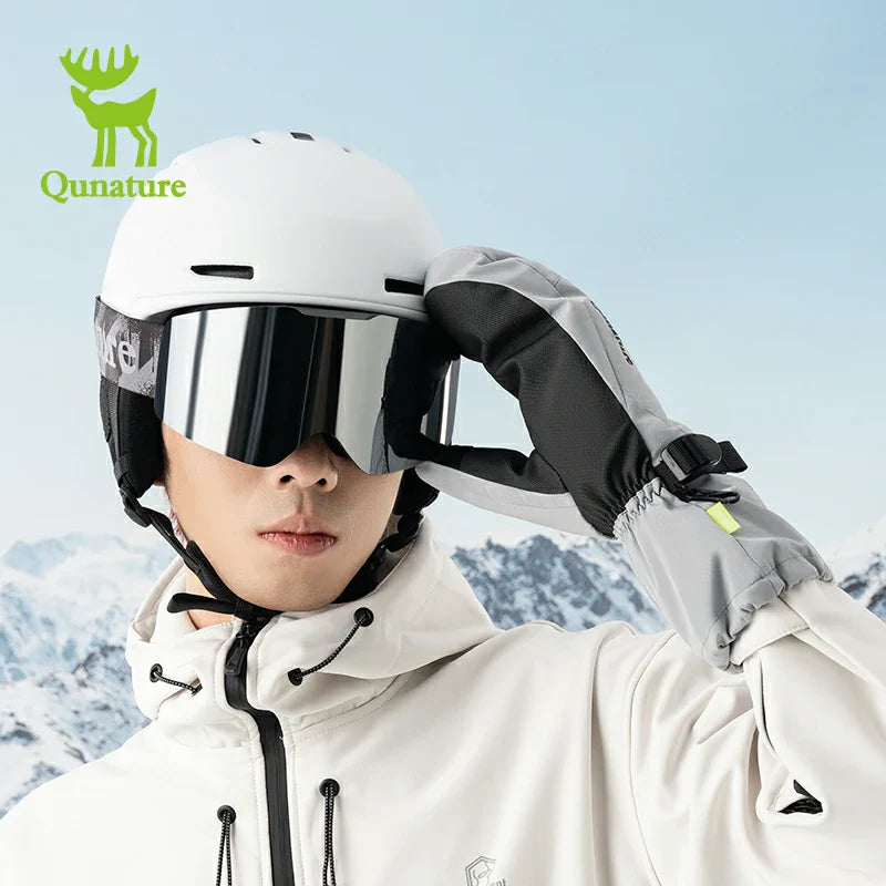 Qunature Full-Palm Ski Gloves Windproof Touchscreen Enhanced Grip