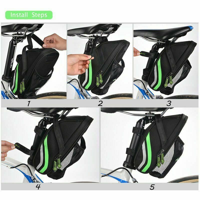 ROCKBROS Bike Bicycle Rear Bag Saddle Bag with Battle Holder