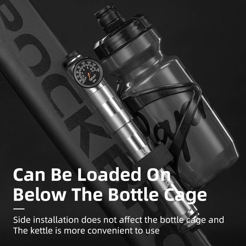 ROCKBROS Ultralight  Bike Tire Shock Mini Pump 160PSI High Pressure