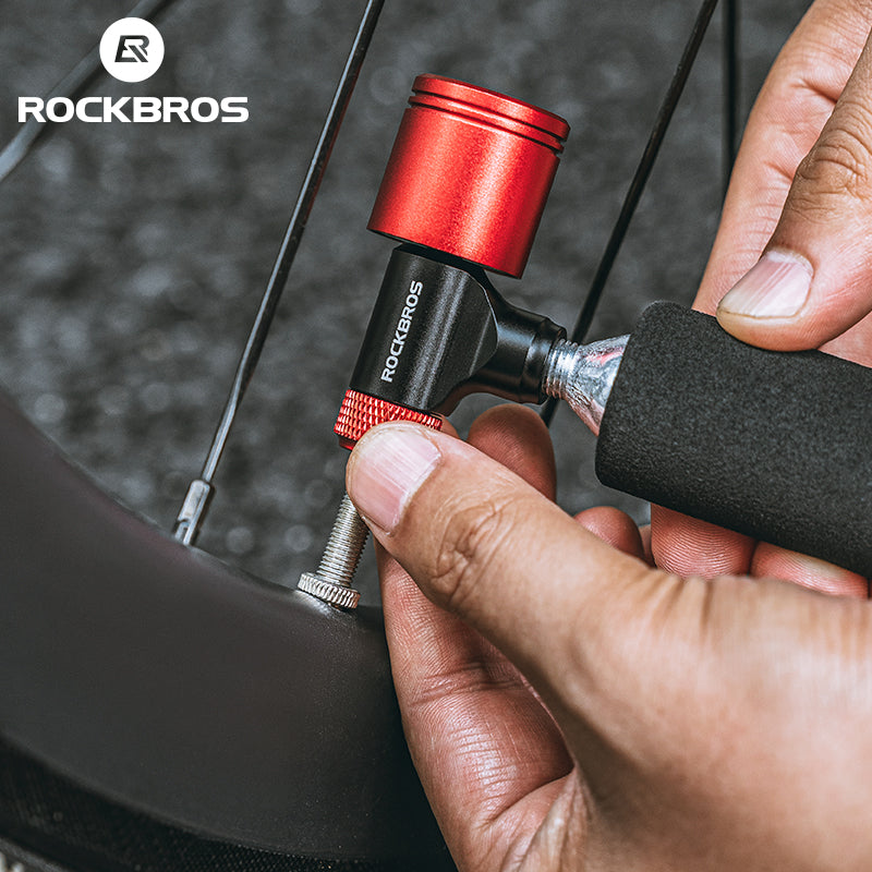 ROCKBROS CO2 Inflator for Bike Tires with 160 PSI Barometer - ROCKBROS