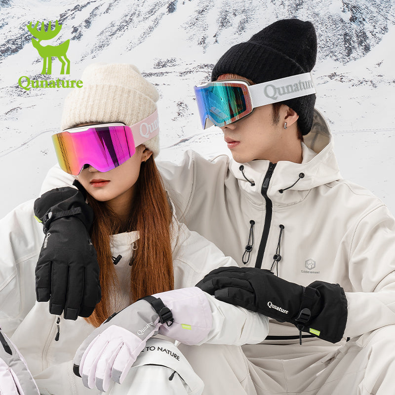 Qunature Frameless Anti-Fog Ski Goggles with UV Protection and Wide View