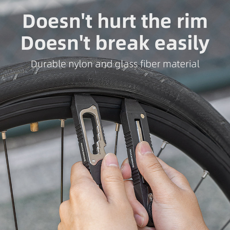 ROCKBROS Multi-function Ratchet Tire Lever with Hex Wrench and File Blade