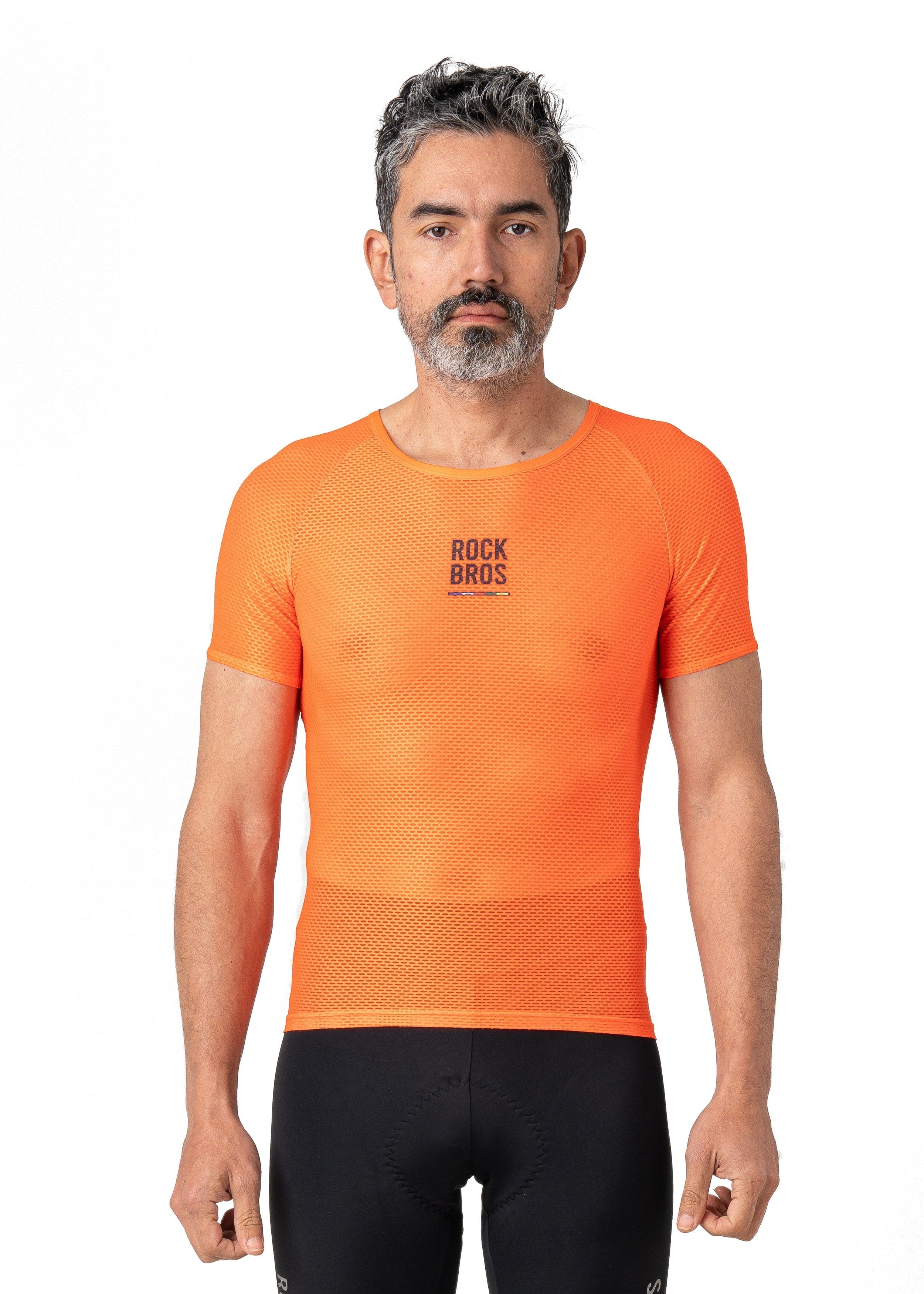 ROCKBROS Road-to-Sky Cycling Short-Sleeved Base Layer #Color_Orange