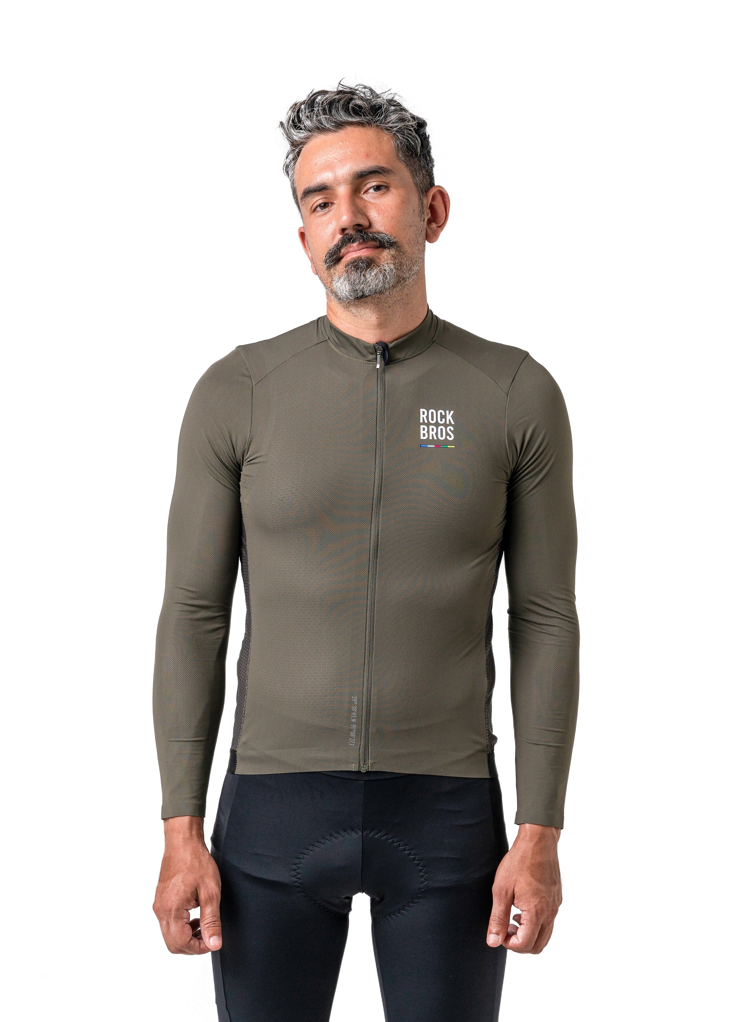 ROCKBROS Road-to-Sky Men's Cycling Long-Sleeved Jersey #Color_Army Green