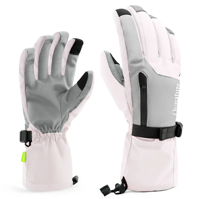 Qunature Ski Gloves Multi-Fabric, Touchscreen, Warmth Lock